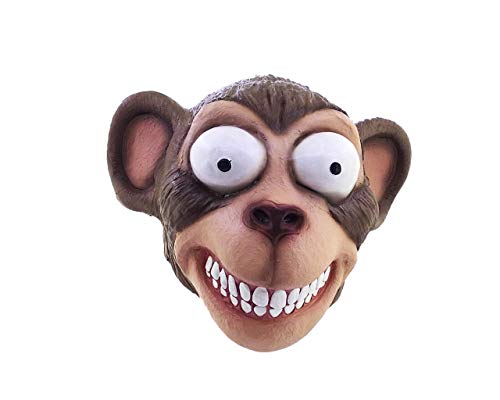Chimp, Máscara Divertida de Chango con Ojos Saltones, Disfraz de Animales Divertidos y Chistosos Ideal para Halloween