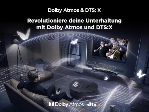 TCL Q85H Pro Soundbar 7.1.4 Kanal, 860W Heimkino-Lautsprecher mit Cinema Surround, Dolby Atmos, DTS:X, Sound Expansion, Bluetooth 5.1, HDMI eARC, USB, Optisch, Premium-Design, Eine Fernbedienung