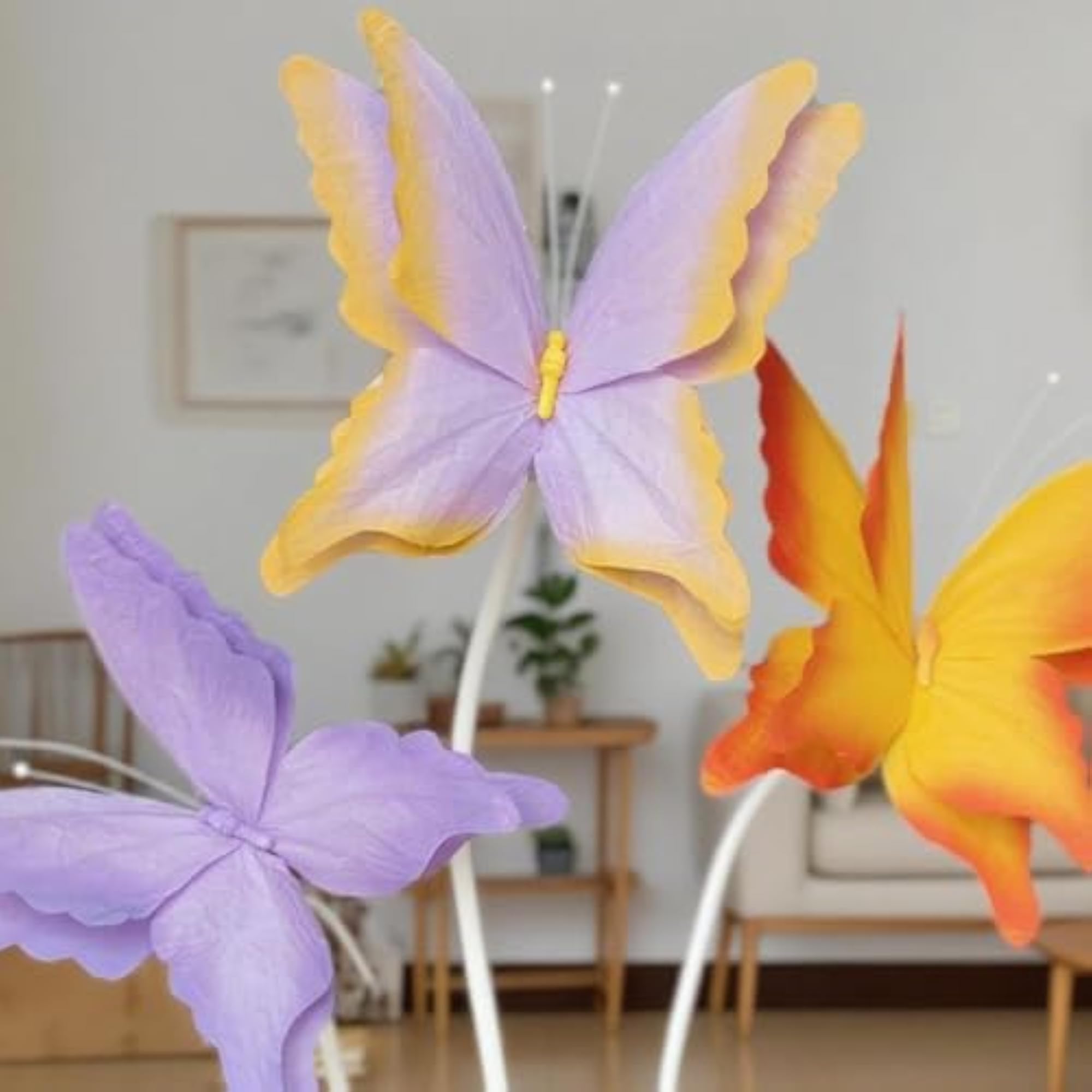 Artificial Butterfly DIY Wall Art Sticker, Outdoor Butterfly Wall Decal