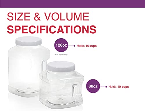 Arrow Home Products 80 Oz Stackable Stor Keeper Airtight Storage Containers With Lids, 6 Pack - Usa Made, Bpa-Free Multipurpose Square Plastic Containers With Pinch Grip Handles To Store Dry Goods #TOP6