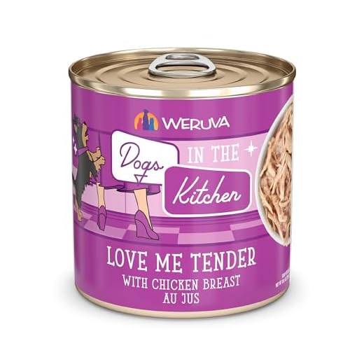 Weruva Dogs in The Kitchen, Love Me Tender with Chicken Breast Au Jus Dog Food, 10oz Can (Pack of 12)