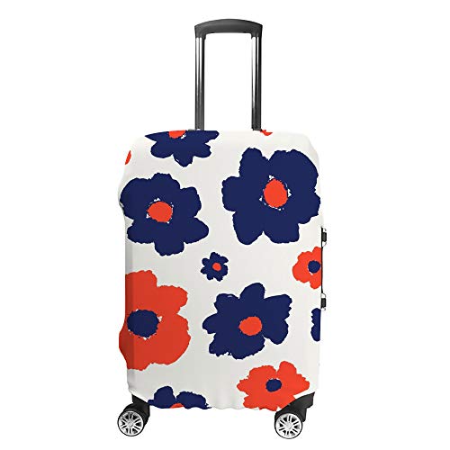 Housse de protection pour bagages en fibre élastique durable motif floral