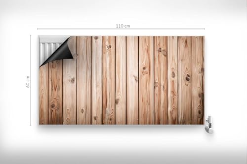 Panel de fácil instalación magnética con acabado de madera natural para radiadores de salón 5
