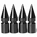 Circuit Performance VC6 Series Black Aluminum Spiked Valve Stem Caps (Set of 4)
