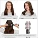 BaByliss Dry, Straighten and Style - Rotierende Warmluftbürste, 1000W Ionen Rundbürstenföhn mit 4 Aufsätzen zum Föhnen, Glätten, Volumen kreieren, Schwarz, AS200E