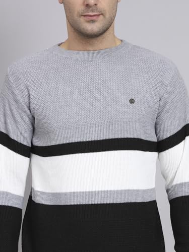 Image of eWools winterwear Men's Woolen Striped Cardigan Sweaters