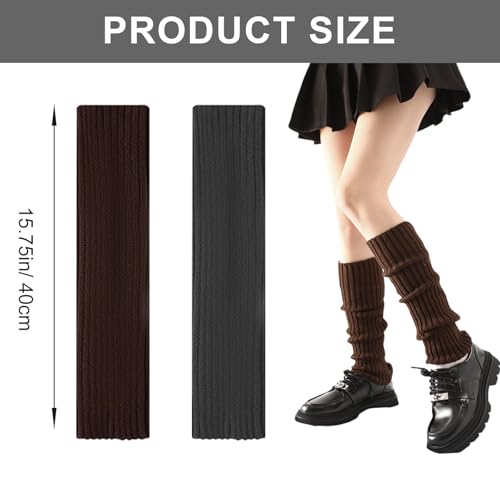Image of 2 Pcs Leg Warmers Y2k, Leg Warmers, Y2k Accessories, Cute Kawaii Cream Legwarmers for Women Winter