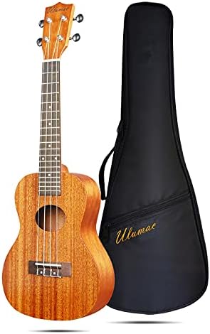 Soprano Ukulele, Solid Mahogany 21inch Ukelele Beginner Kit for Kids with Gig Bag, Digital Tuner, Replacing Strings, 3 Guitar Picks, Strap, Cloth