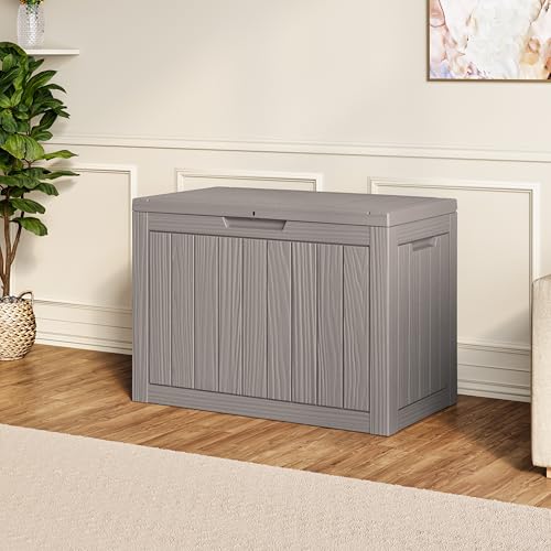 Image of Outdoor Storage Box Waterproof, 55 Gallon Deck Box for Patio Storage