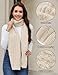 heekpek Schal Damen Winter Lang Strickschal Frauen Pashminas Gestrickter Scarf, Beige