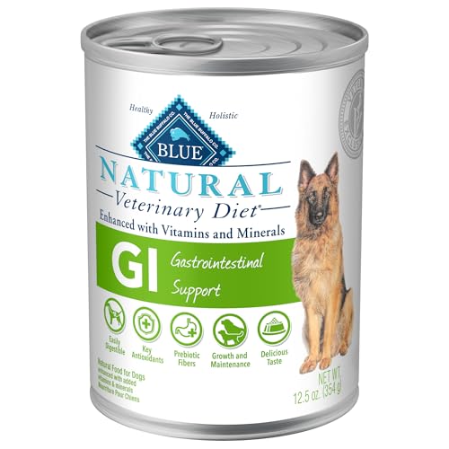 Blue-Buffalo-Natural-Veterinary-Diet-GI-Gastrointestinal-Support-Wet-Dog-Food-Chicken-125-oz-cans-Pack-of-12