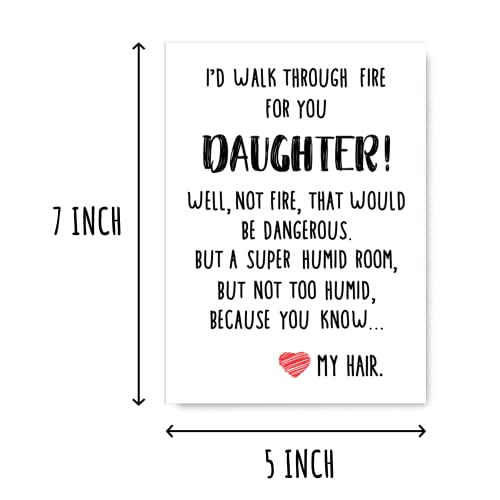 OystersPearl Id Walk Through Fire For You Daughter Card Funny Daughter Gifts Gifts For Daughter From Mom - Daughter Card - Gift Card For Daughter2