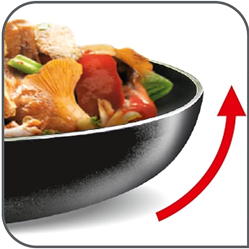 Foto von Tefal Easy Cook & Clean Bratpfanne 28 cm, Antihaftbeschichtung, Thermo-Signal bei idealer Brattemperatur, NICHT induktionsgeeignet, gleichmäßige Hitzeverteilung, Made in France, B5550633