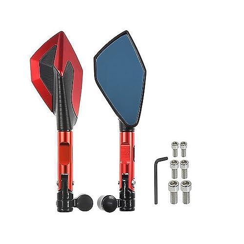 Espejos de motocicleta Espejos de extremo de barra de motocicleta compatibles con X-ADV 750 compatibles con Grom MSX125 MSX125SF CNC espejos de manillar de motocicleta de aluminio espejo retrovisor az