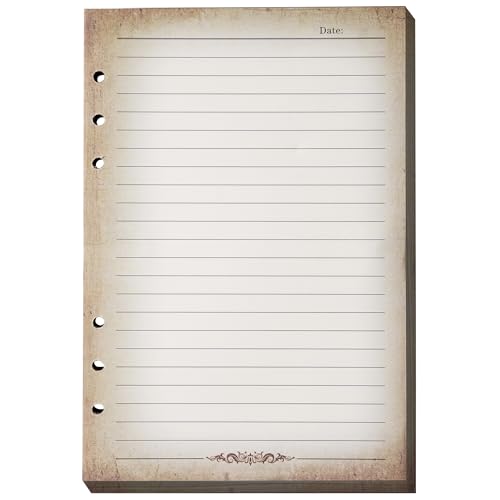 Recambio para carpeta A5 hojas de repuesto con agujeros para anillos papel decorado StoryForge