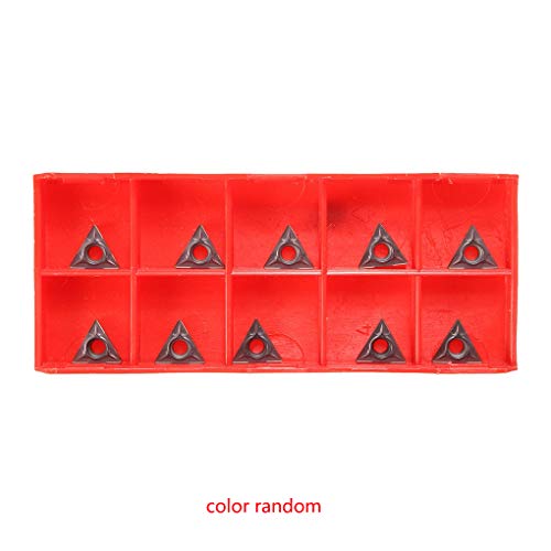 Pegcdu 10pcs Inserciones de carburo TCMT110204 VP15TF / TCMT21.51 VP15TF CNC Torno de Metal Interna de Herramientas Inserciones