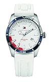 Carcasa Tommy Hilfiger 1790780 - Reloj de Caballero de Cuarzo, Correa de Caucho Color Blanco