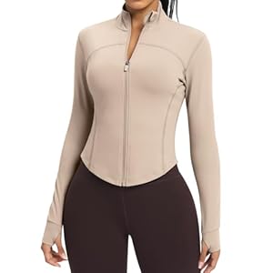 colorskin Women Bbl Jacket Workout Cropped Long Sl...