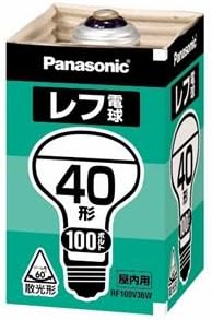 （まとめ） パナソニック レフ電球 屋内用 40W形 E26口金 ホワイト RF100V36W/D(1個) 〔&times;10セット〕