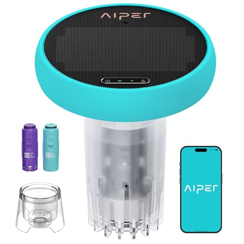 AIPER HydroComm Smart Pool Monitor, 24/7 Automatic Water Testing for Pools, Hot Tubs & Spas, 5-in-1 Accurate App Control, Customized Optimization Tips, Azure
