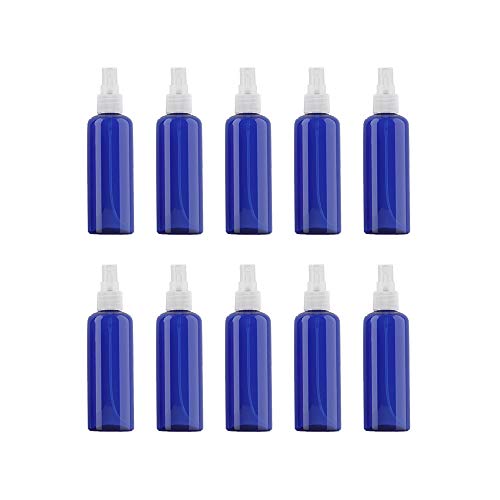 Preisvergleich Produktbild VOANZO 10PCS Leere Plastiksprühflasche 100ml Feinnebel-Reisezerstäuberset Nachfüllbare Reisegrößenflasche Toilettenartikel Flüssigkeitsbehälter (blau)