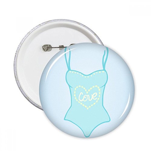 Badge Pins Maillot de Bain Bleu Bouton Rond Décoration Vêtements et Cadeau Original