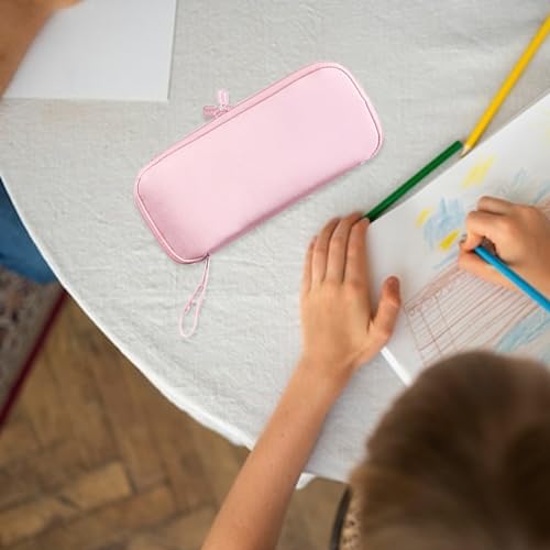 Image of Rolin Roly Multi-function Pencil Case Pencil Box Large Capacity Pen Case Holder for Women Pen Bag Organizer with Zipper (pink)