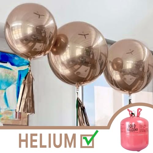 Image of PartyWoo Metallic Rose Gold Balloons 4pcs 36 Inch Chrome Champagne Gold Latex Balloons for Wedding Baby Shower Birthday Anniversary Bachelorette Bridgerton Floral Party Decorations Rose Gold-G112
