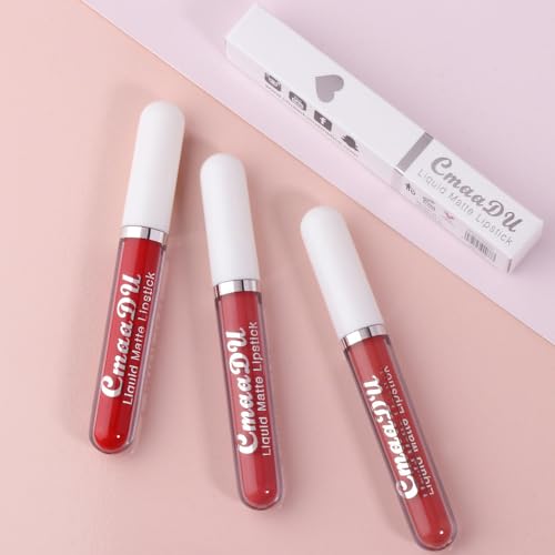Image of evpct 1Pcs Nude Pink Liquid Matte Lipstick Lipgloss Set for Women, labiales mate 24 horas originales matte larga duracion 24 Hour Lipstick Lip Stains Long Lasting Waterproof 24, 01#