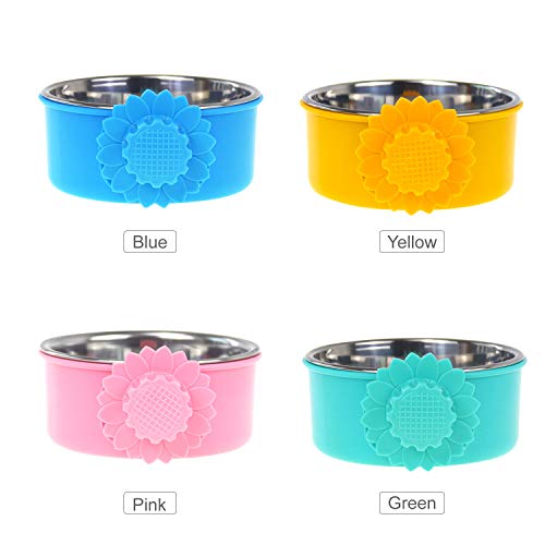 Anself Tigela de Comida para Animais de Estimação fixa Tigela de Água para Cães Tigela de Água para