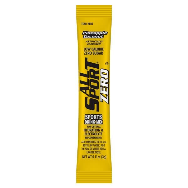 All Sport® Zero Powder Sticks, Pineapple Coconut, 50/Box