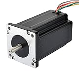 Motor paso a paso CNC STEPPERONLINE Nema 24 Motor paso a paso 4Nm 3A 8-Wire 8mm Eje dual CNC Molino Torno Laser Router