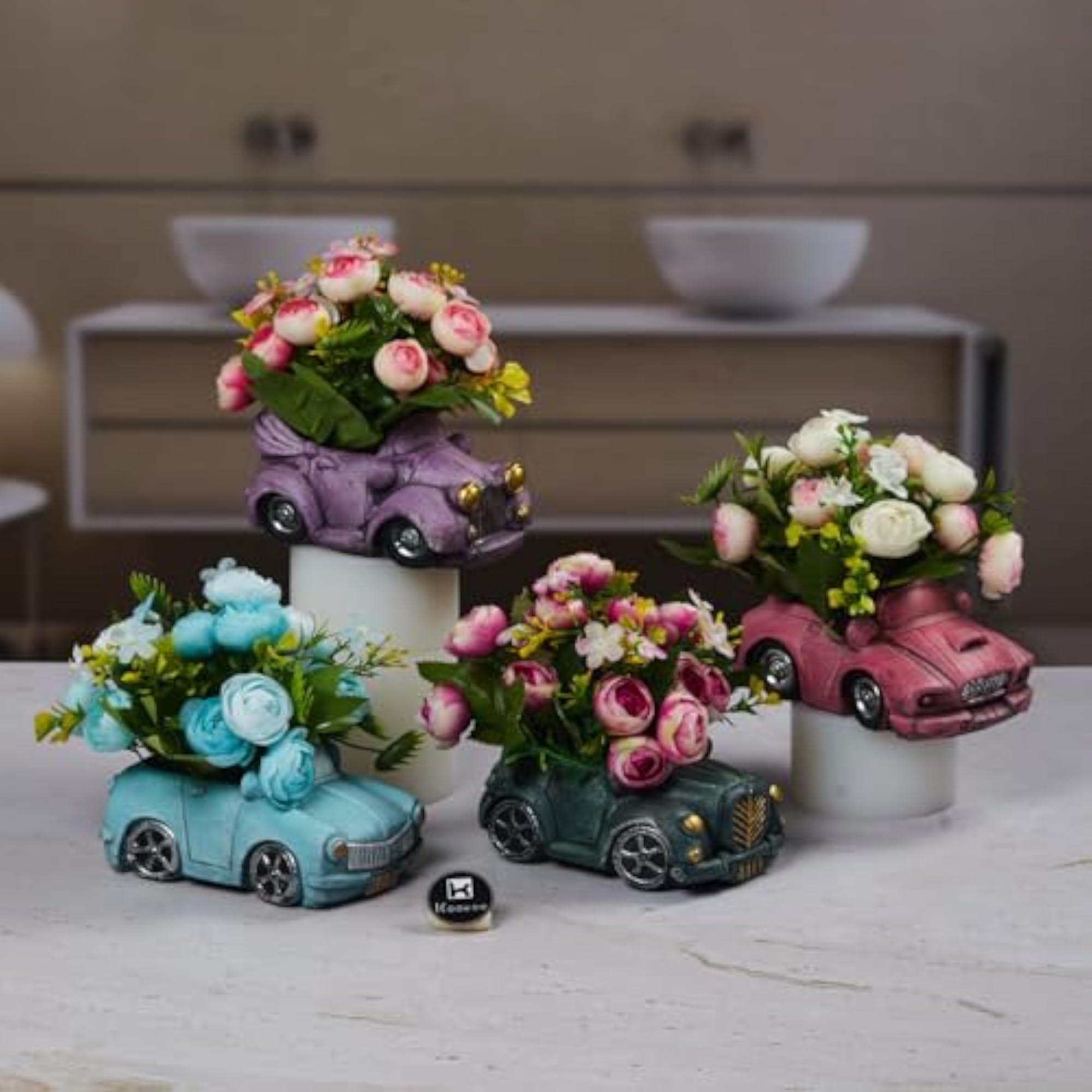 Artificial Flower Plant in Designer Pot Stand