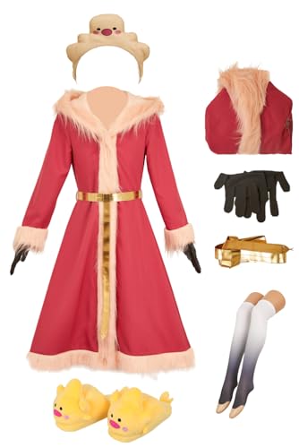 Yulefly Lucifer Costume Anime Cosplay Hazbin Hotel Lucifer Duck Outfits Adult Red Coat Halloween Carnival L