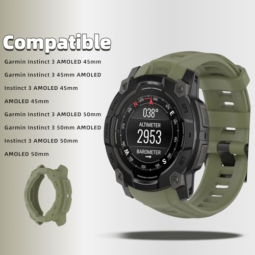 Correas de silicona para Garmin Instinct 3 AMOLED 45mm/50mm miniatura 2