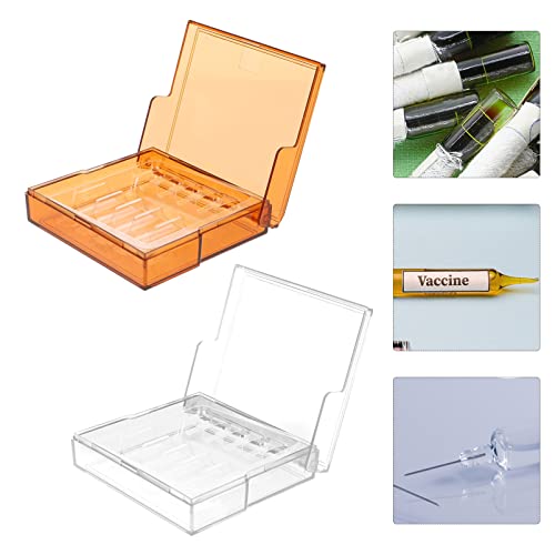 Ultechnovo 2Pcs Box Injection Case Hospital Injection Box Clinic Syringe Case Holder Plastic Storage Box Injectors Storage Box Light-Proof Injection Box Plastic Injection Powder Injection Box #TOP2