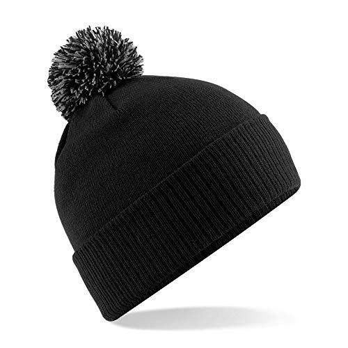 Beechfield Girls Snowstar Duo Extreme Winter Hat (One Size) (French Navy/Light Grey) #TOP5