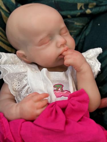 Muñeca de silicona bebé Reborn de 18 pulgadas peso real miniatura 5