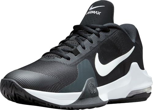 Nike Tênis de basquete Air Max Impact 4, Preto/antracite/azul corredor/branco, 35