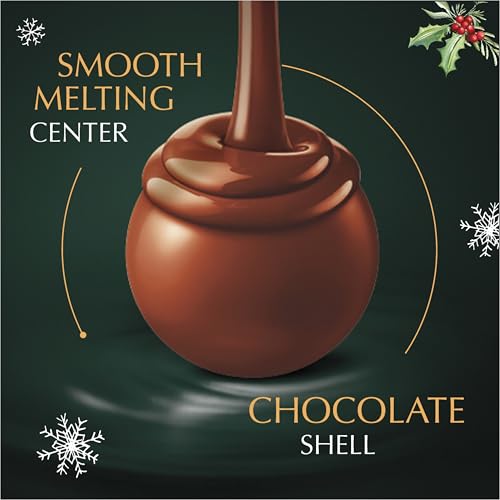 Image of Lindt LINDOR Holiday Assorted Chocolate Candy Truffles with Smooth, Melting Truffle Center, 15.2 oz. Bag