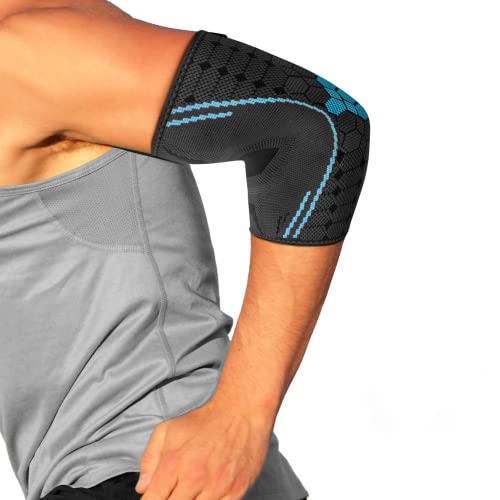 bonmedico Ellenbogenbandage, Tennisarmbandage, Ellenbogenbandage für Damen und Herren - 1 Stück, Grau, M