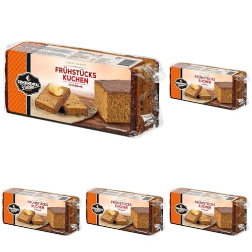 Continental Bakeries Frühstückskuchen, Ontbijtkoek, fettarmer Kuchen, 350 g (Packung mit 5 Stücken), Honig, 350 Gramm