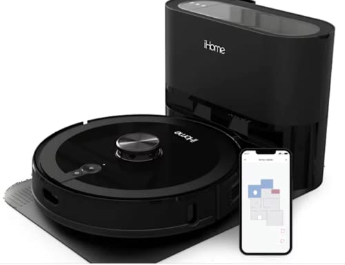 Product Image of the iHome AutoVac Nova Pro, Robot Vacuum and Mop Combo, LIDAR Navigation, Self Emptying, Selective Room Cleaning & No Go Zones, Home Mapping, 2700pa Strong Suction, App Control, Hard Floors and Carpet