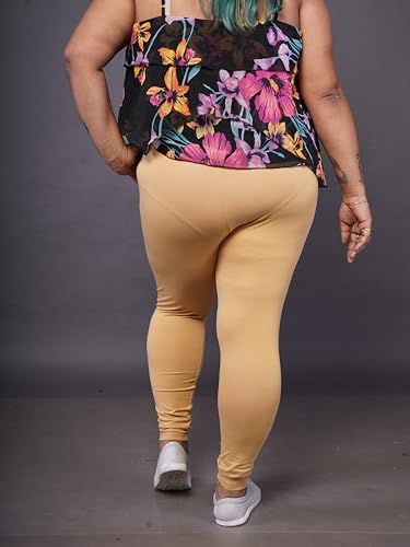 Image of Ladies Cotton Legging | Buttery Soft Stretchy Fit | Churidar Length | Leggings for Women and Girls | Small - 3XL Plus