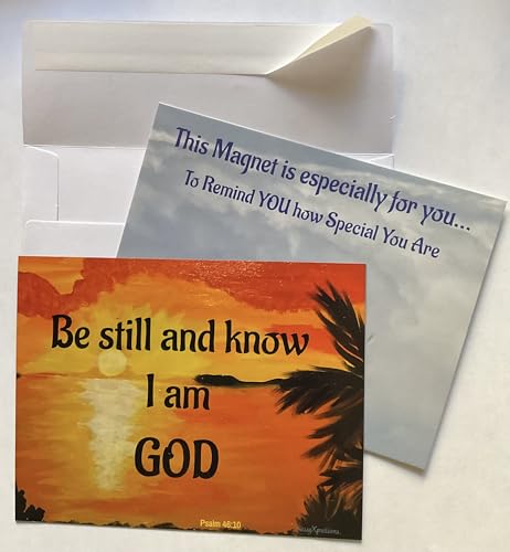 Imán decorativo 'Be Still and Know I Am God', 5.5 x 4.25 in miniatura 2