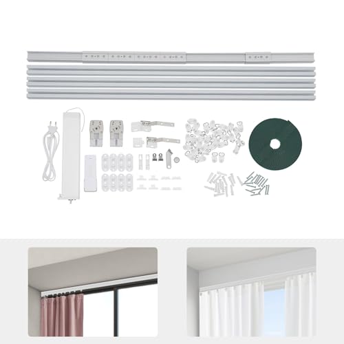 Gardinenstange mit Motor, mit Fernbedienung, elektrische Vorhangschiene,...
