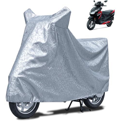 Image of FABTEC Waterproof Scooty Body Cover Compatible with Honda Grazia, A1 (Silver)