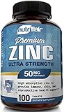 NutriFlair Zinc Gluconate 50mg, 100 Tablets - High Potency Immune System Booster Supplement Pills,...