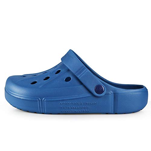 Fzuu Mens Women Breathable Garden Clogs Comfortable Slip On Beach Sandals Lightweight Slippers Water Shoes (Blue, Numeric_8) #TOP1