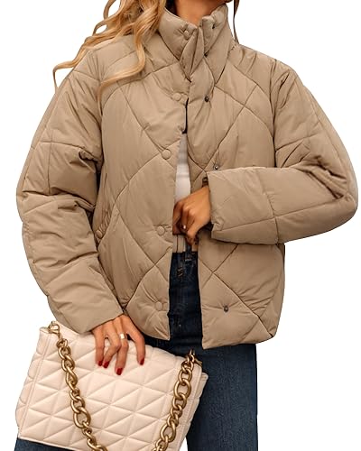 Amazon.com: Ebifin Women's Quilted Puffer Jacket Winter Long